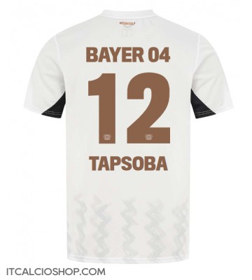 Bayer Leverkusen Edmond Tapsoba #12 Seconda Maglia 2024-25 Manica Corta